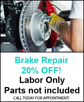 Brake Repair Special 20% Off on Labor